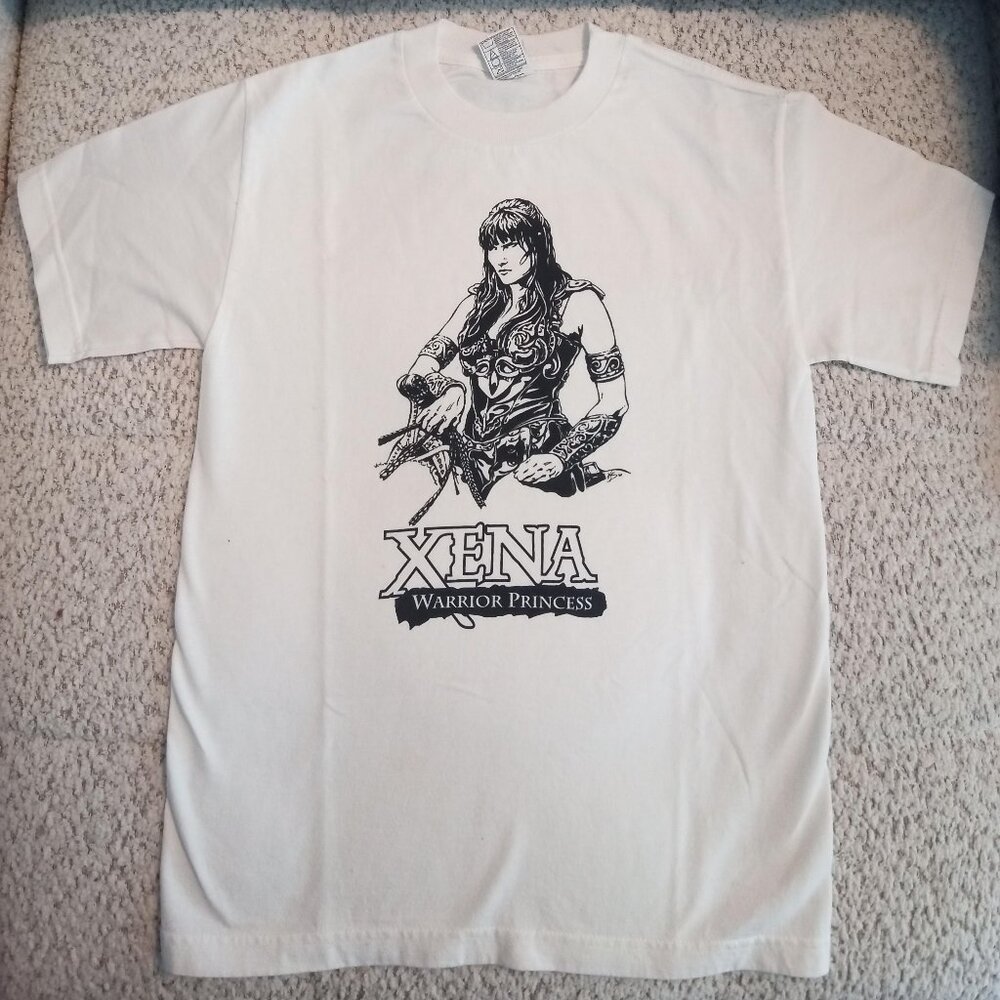 XENA Warrior Princess, custom print tshirt, white, size Small, brand new
